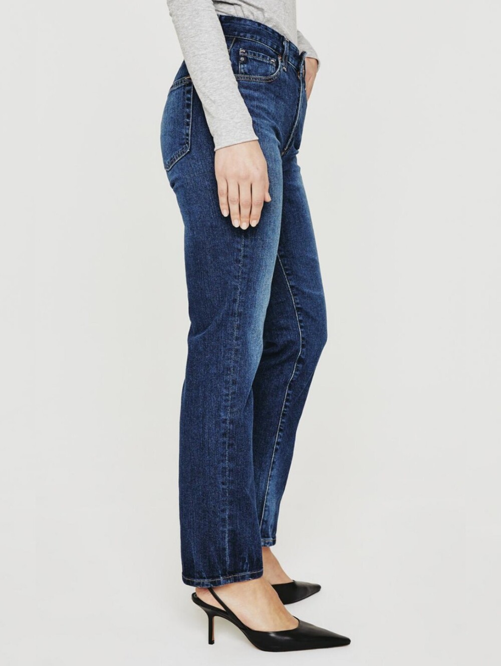 Sz 25 AG Adriano Goldschmied Saige Gondola High-Rise Straight-Leg Women's Jeans - Picture 3 of 10